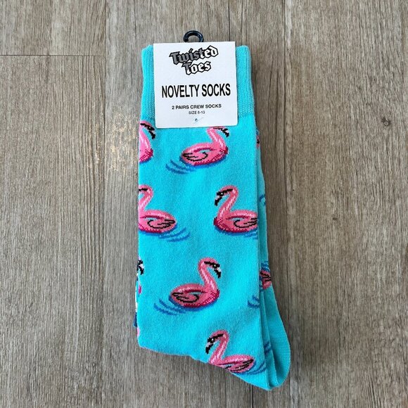 Twisted Toes NWT Novelty Socks (2 pair) - Size 8-13 - Picture 1 of 5
